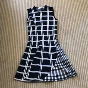 NWT Victoria Beckham Plaid Wool Dress size 2 $1795